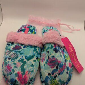 Lilly Pulitzer Multi Dive Bar Plush Clara Slipper Size 7/8